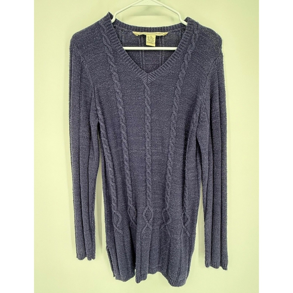 Melrose Silk Studio Sweater Womens Muted Soft Blue Size Small Elegant Classic